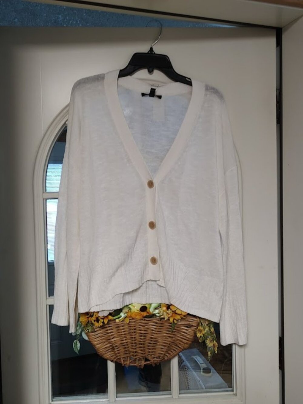 New Banana Republic White Knit Cardigan Size Women's XXL